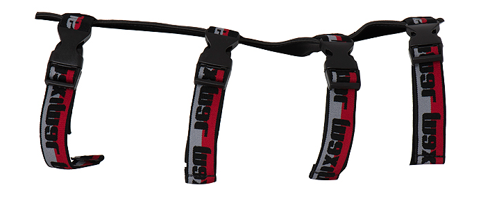 MAXIMAL Doppel-Armschutz 30 cm Redline / P600D / 4 Verschlüsse Schwarz