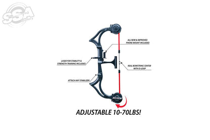 ACCUBOW Warm Up Tools Accubow 2.0 Faltbare Carbonfaser-Beschichtung